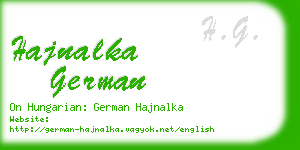 hajnalka german business card